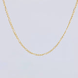 Cadena Figaro 2.25g / 45cm / 2.7mm Oro Amarillo 18K