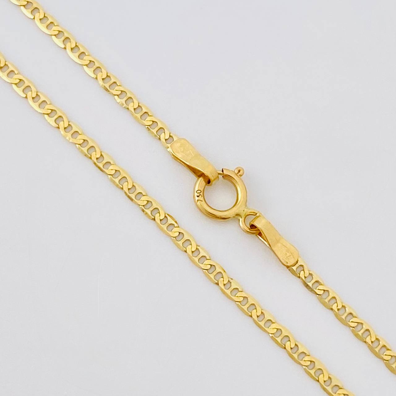 Flat Mariner Chain 1.75 g / 17 3/4 in / 1.4 mm Yellow Gold 18K
