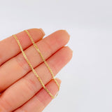 Flat Mariner Chain 1.95 g / 19 3/4 in / 1.4 mm 18K Yellow Gold
