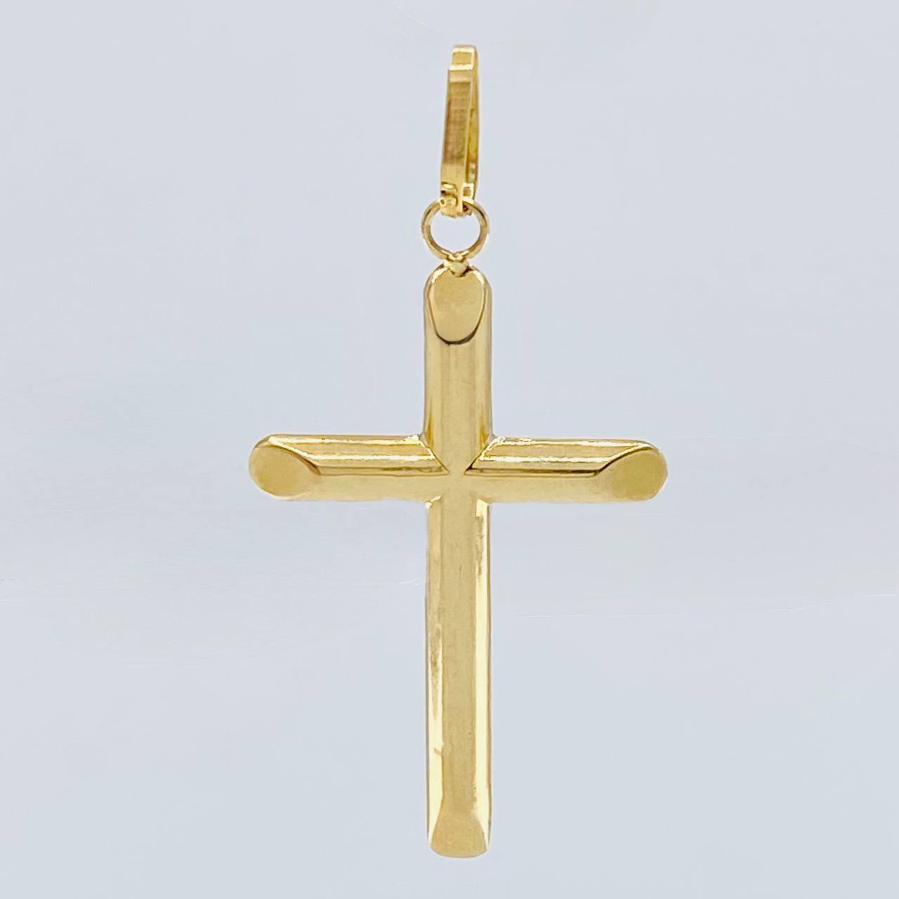 Dije Cruz Puntas Planas 0.45g / 1 in Oro Amarillo 18K