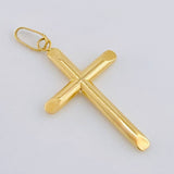 Dije Cruz Puntas Planas 0.45g / 1 in Oro Amarillo 18K