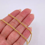 Cadena Morce Trenzada 5.9 g / 20 in / 2.3 mm Dos Oros Amarillo Blanco 18K