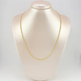 Cadena Morce Trenzada 5.9 g / 20 in / 2.3 mm Dos Oros Amarillo Blanco 18K