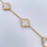 Bracelet Clover 5.75gr / 6.5in-7.5in / 18K Gold &