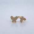 Couple Butterfly Ring 2.8gr / Size 6 3/4 / 18K Gold &