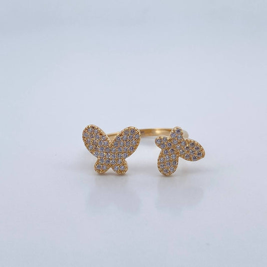 Anillo Pareja Mariposa 2.8gr / T6 3/4 / Oro 18K &