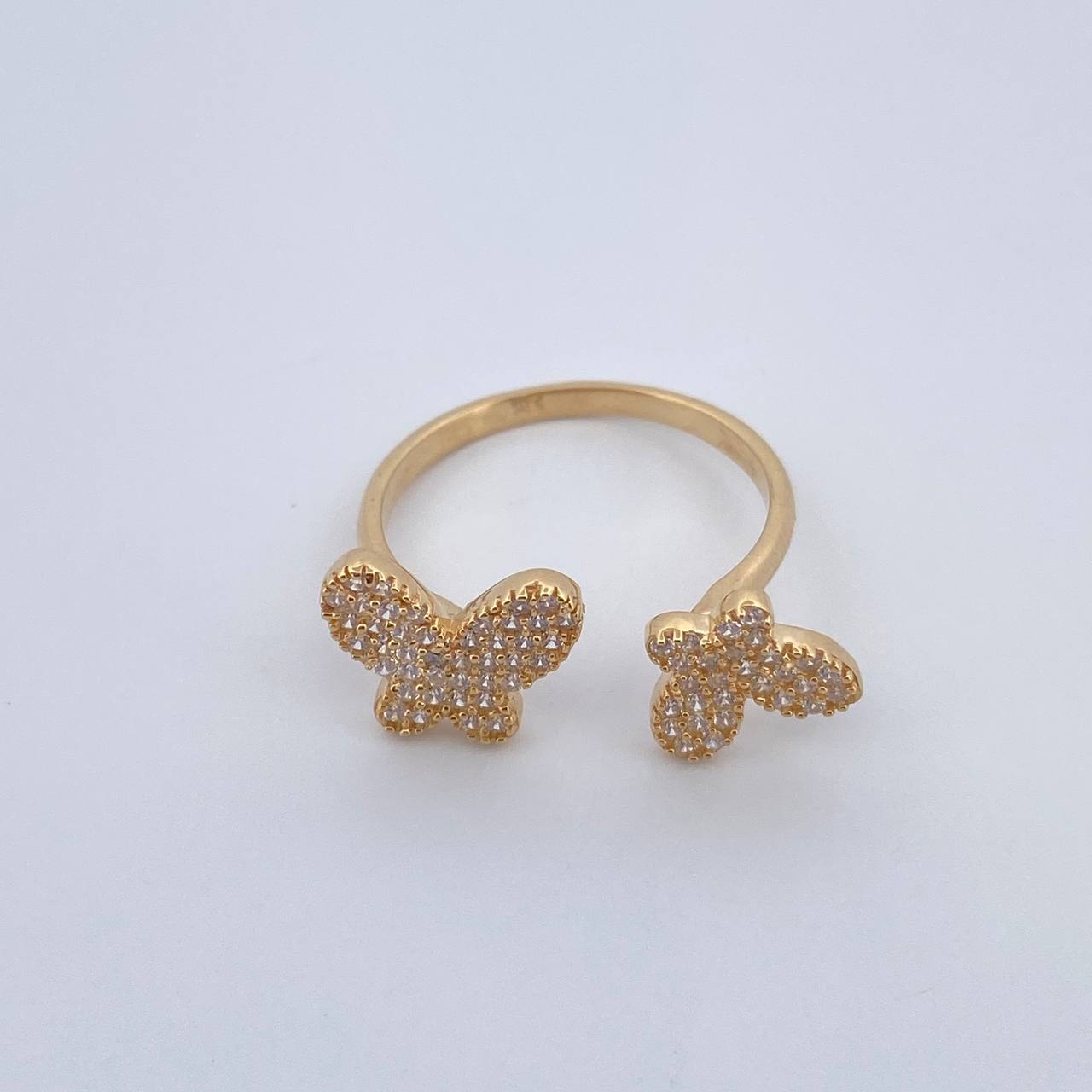 Couple Butterfly Ring 2.8gr / Size 6 3/4 / 18K Gold &