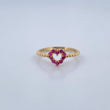Heart Silhouette Ring 1.65gr / Size 6 / 18K Gold &