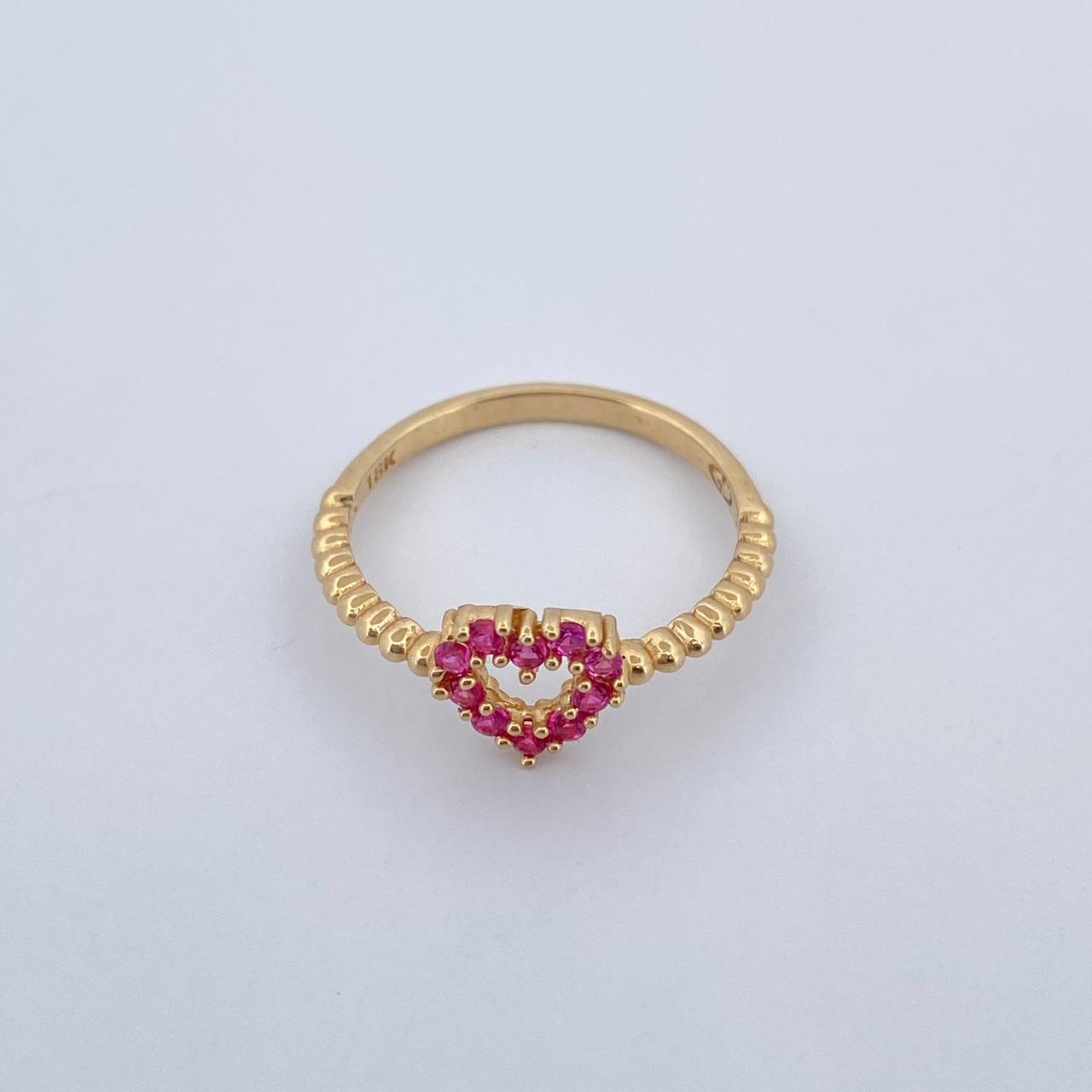 Heart Silhouette Ring 1.65gr / Size 6 / 18K Gold &
