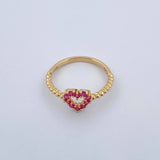 Heart Silhouette Ring 1.65gr / Size 6 / 18K Gold &