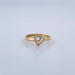 Heart Silhouette Ring 0.9gr / Size 4 3/4 / 18K Gold &