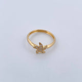 Star Ring 1.1gr / Size 6 / 18K Gold &