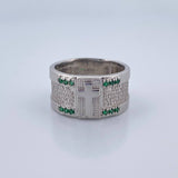 Father's Cross Ring 12.25gr / Size 10 1/2 / 18K Gold &