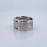 Father's Cross Ring 12.25gr / Size 10 1/2 / 18K Gold &