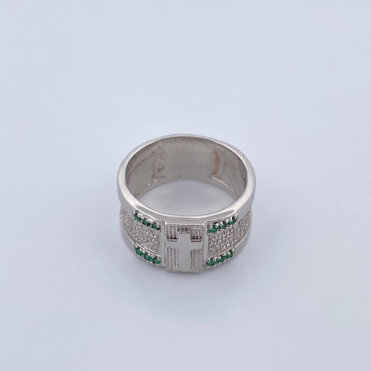 Father's Cross Ring 12.25gr / Size 10 1/2 / 18K Gold &