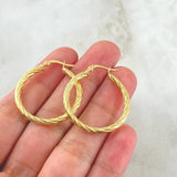 Hoop Earrings Lore 2gr / 1.3in / 18K Gold
