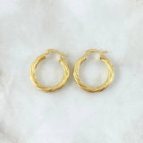 Hoop Earrings Lore 2.7gr / 2.5cm / Yellow Gold 18K ©
