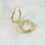 Hoop Earrings Lore 2.7gr / 2.5cm / Yellow Gold 18K ©