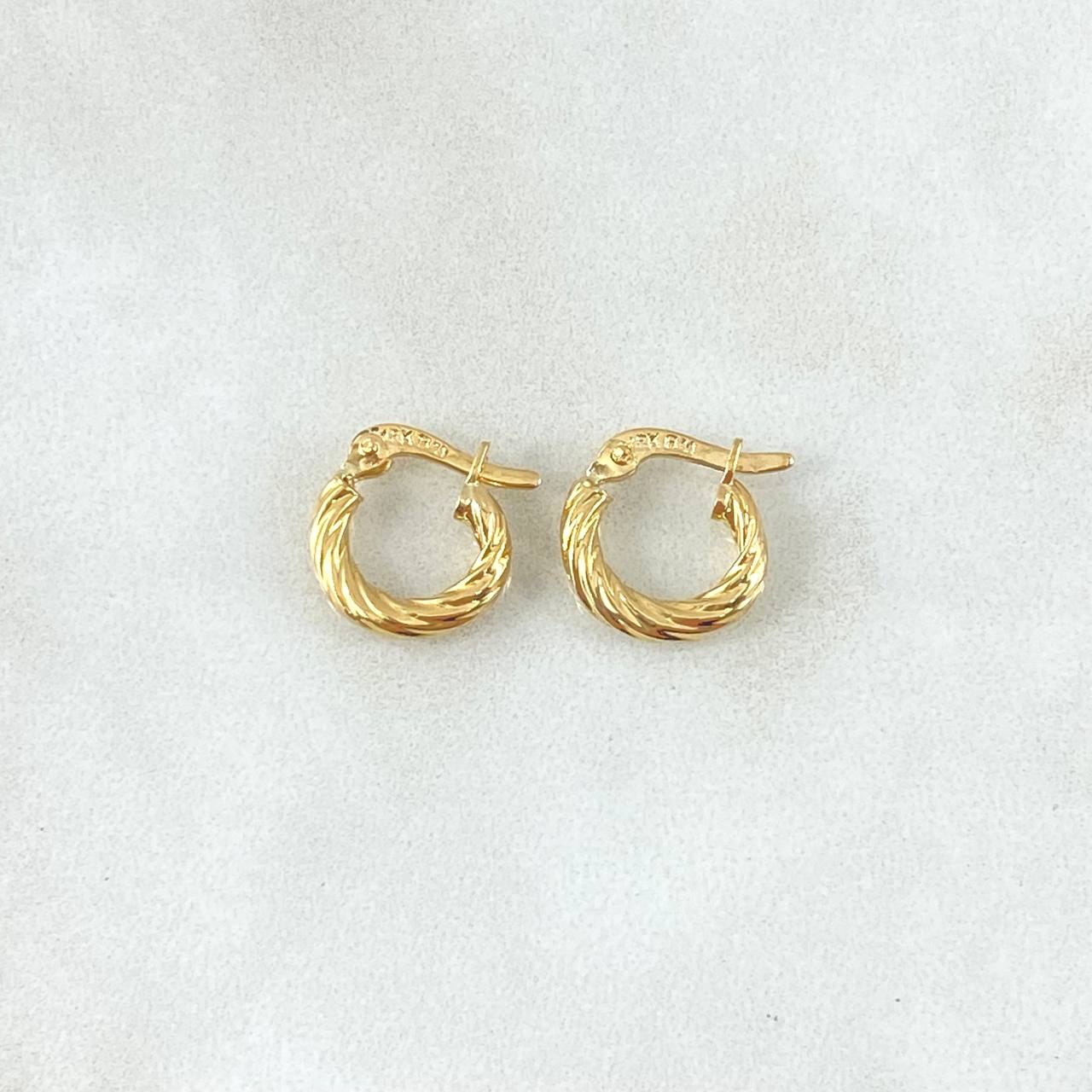 Hoop Earrings Sofi 0.9gr / 1.1cm / Yellow Gold 18K *