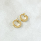 Hoop Earrings Diani 2.05gr / 1.5cm / Dotted Edge 18K Yellow Gold