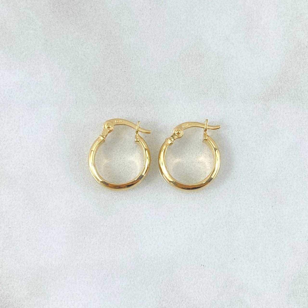 Hoop Earrings Nati 1gr / 1.5cm / Polished Yellow Gold 18K ©
