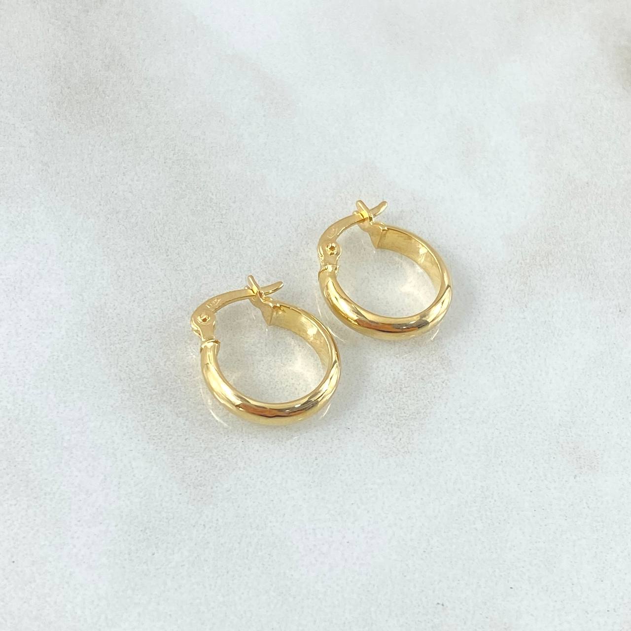 Hoop Earrings Nati 1.15gr / 1/2 in / Yellow Gold 18K