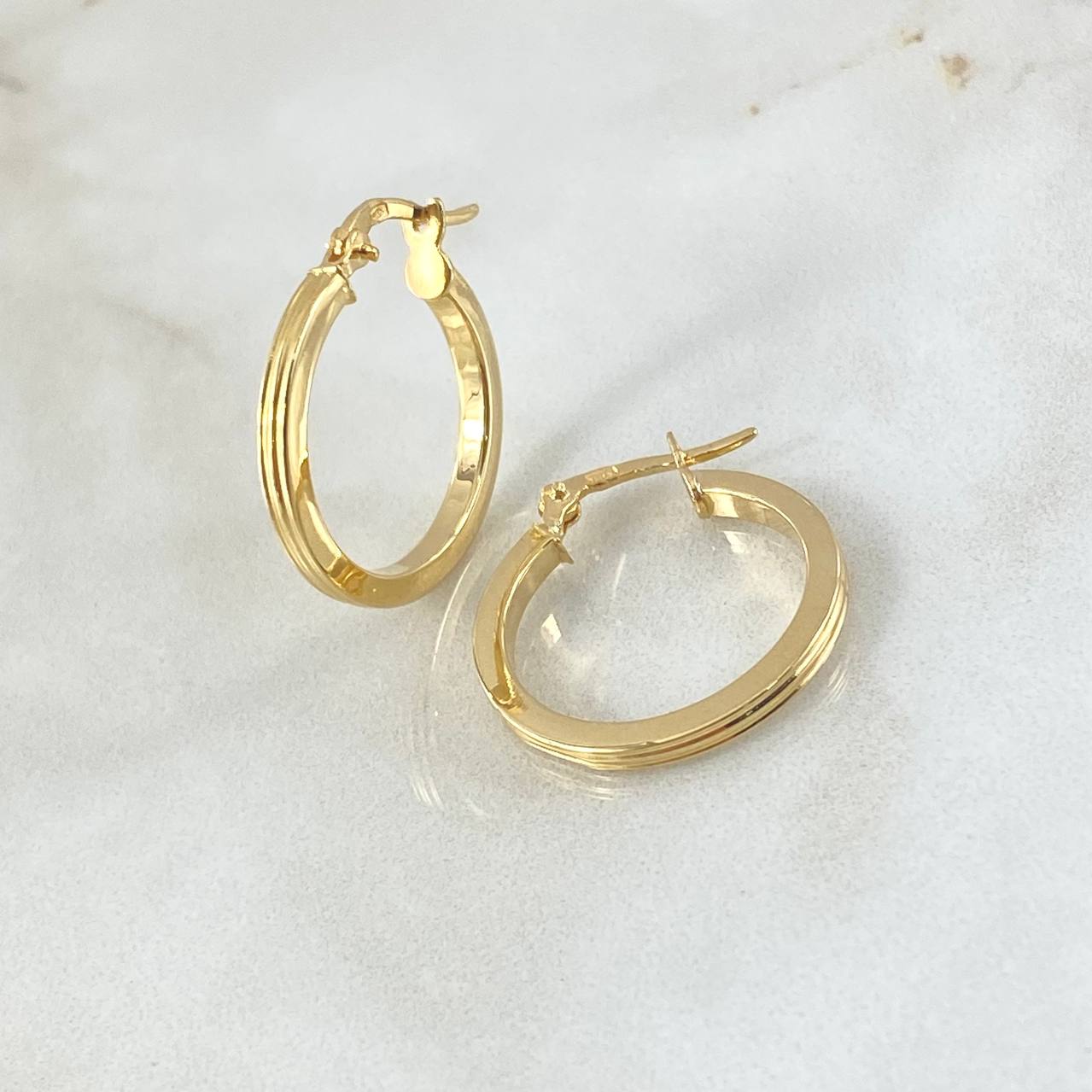 Hoop Earrings Andy 1.65gr / 2.3cm / Yellow Gold 18K