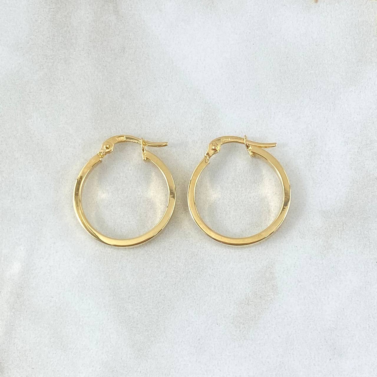 Hoop Earrings Diani 1.6gr / 2.2cm / Yellow Gold 18K