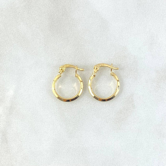 Candongas Clau 0.75gr / 1/2 in / Oro Amarillo 18K *