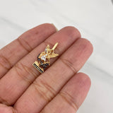 Pendant Saint Michael the Archangel 1.5 g / 3/4 in Three Golds 18K