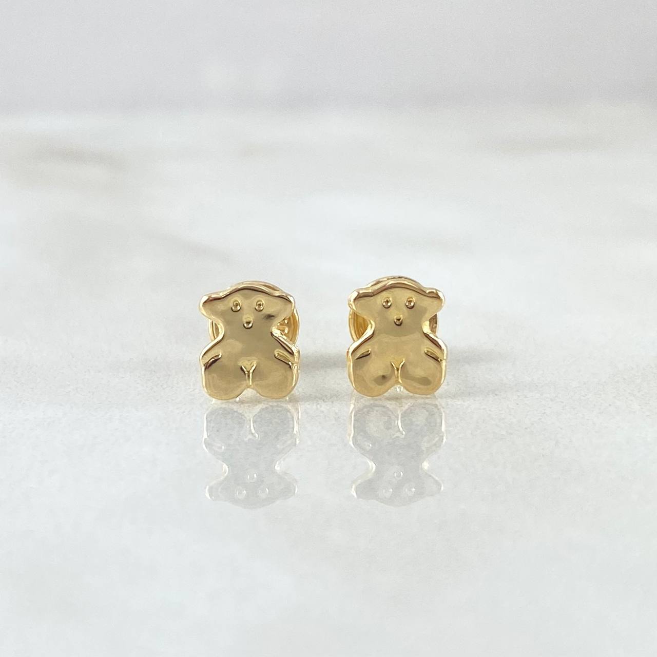 Stud Earrings Oso TS 0.55gr / 7mm Yellow Gold 18K