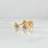 Stud Earrings Grape 0.6gr / 6cm / Purple Gold Yellow 18K