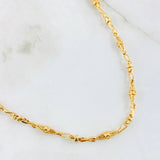 Cadena Rustica Cruzada 30gr / 23 1/2 in / Oro Amarillo 18K