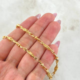 Cadena Rustica Cruzada 30gr / 23 1/2 in / Oro Amarillo 18K