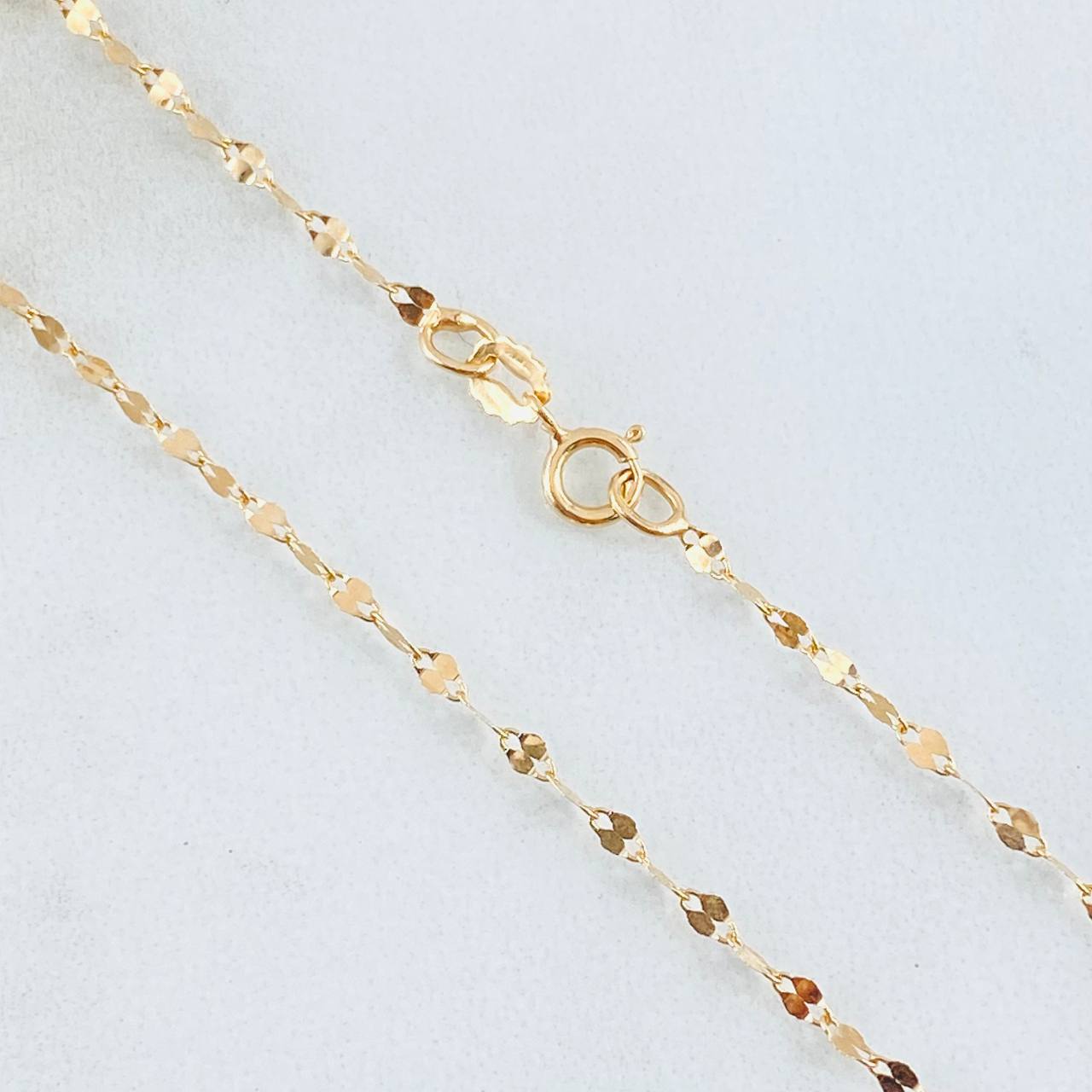 Chain Flower Mirror 0.65gr / 19 3/4 in / 0.9mm Rose Gold +3 18K *
