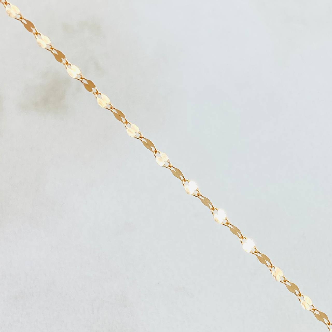 Chain Flower Mirror 0.65gr / 19 3/4 in / 0.9mm Rose Gold +3 18K *

