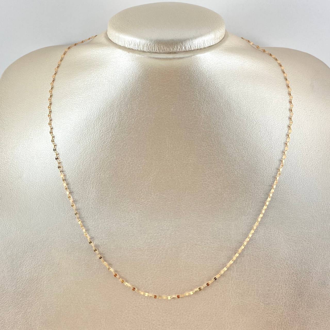 Chain Flower Mirror 0.65gr / 19 3/4 in / 0.9mm Rose Gold +3 18K *
