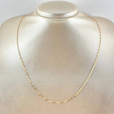 Chain Flower Mirror 0.65gr / 19 3/4 in / 0.9mm Rose Gold +3 18K *
