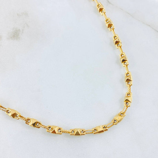 Cadena Rustica Cuadriculada 10.9gr / 23 1/2 in / Oro Amarillo 18K