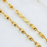 Cadena Rustica Cuadriculada 10.9gr / 23 1/2 in / Oro Amarillo 18K