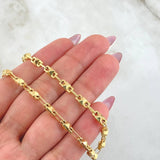 Cadena Rustica Cuadriculada 10.9gr / 23 1/2 in / Oro Amarillo 18K