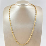 Cadena Rustica Cuadriculada 10.9gr / 23 1/2 in / Oro Amarillo 18K