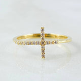 Cross Ring 1.55gr / Size 6 1/2 / 18K Gold