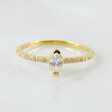Anillo Ojiva de Olivo 1.55gr / T7 1/4 / Oro Amarillo 18K ©
