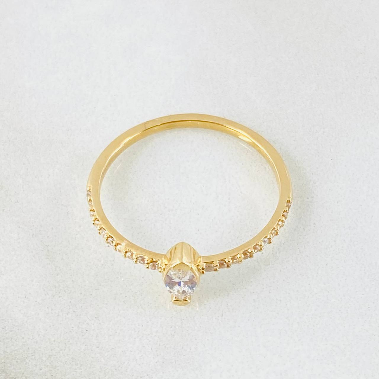 Anillo Ojiva de Olivo 1.55gr / T7 1/4 / Oro Amarillo 18K ©