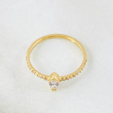 Anillo Ojiva de Olivo 1.55gr / T7 1/4 / Oro Amarillo 18K ©