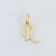 Dije Letra R 0.45gr / 3/4 in / Oro Amarillo 18K