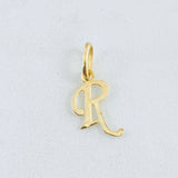 Dije Letra R 0.45gr / 3/4 in / Oro Amarillo 18K