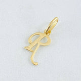 Dije Letra R 0.45gr / 3/4 in / Oro Amarillo 18K