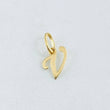 Dije Letra V 0.4gr / 3/4 in / Oro Amarillo 18K
